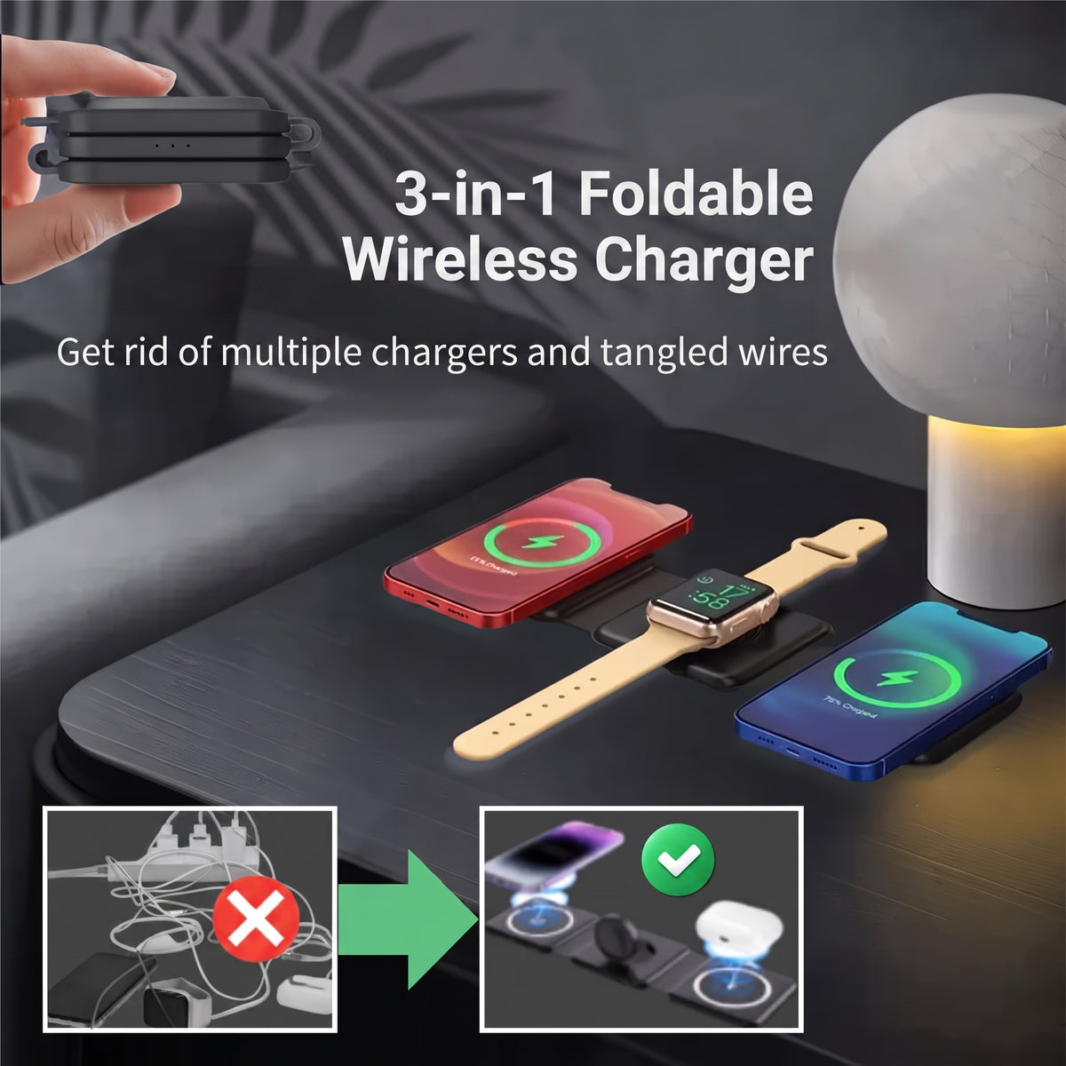 3 In 1 Magnetic Wireless Charger
